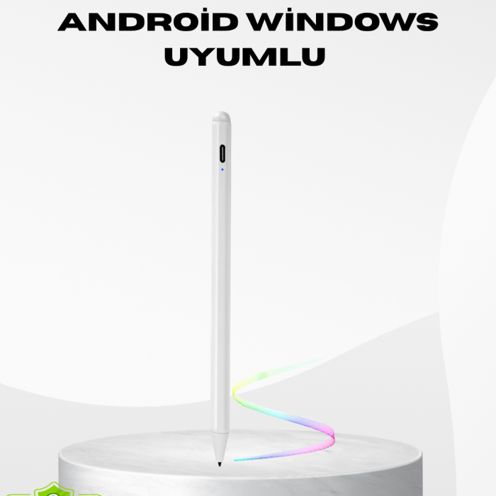 KESGİN MARKET ® Type-C Şarjlı Dokunmatik Kalem – iPad, iPhone ve Android Uyumlu, Sessiz Çalışan