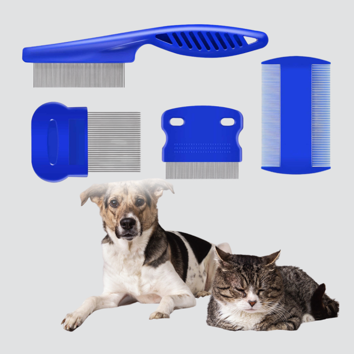 KESGİN MARKET ® 4’lü Kedi Köpek Tüy Temizleme Seti – Paslanmaz Çelik,Ergonomik ve Uzun Ömürlü