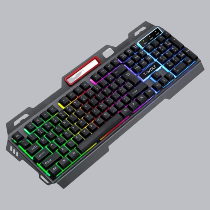 KESGİN MARKET ® RGB Aydınlatmalı Klavye Mouse Seti – USB Bağlantılı, Türkçe Q, Ayarlanabilir DPI, Ergonomik Yapı