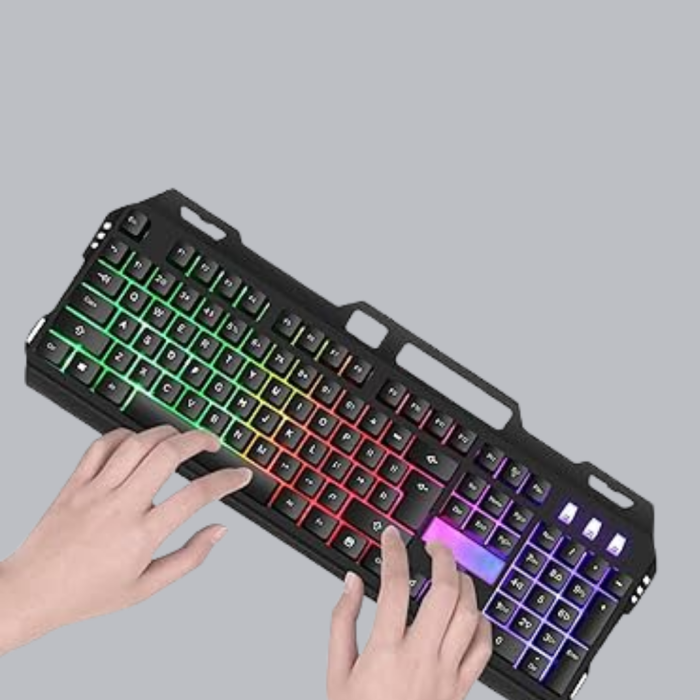 KESGİN MARKET ® RGB Işıklı Oyuncu Klavye Mouse Seti – Türkçe Q, Ayarlanabilir DPI, Ergonomik ve Dayanıklı Tasarım