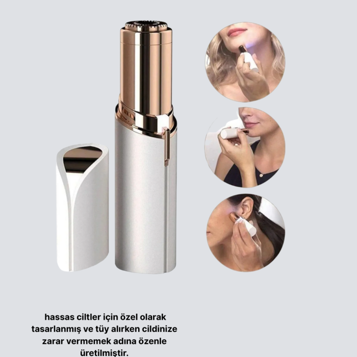 KESGİN MARKET ® Kadınlar İçin Yüz ve Kaş Epilatörü – Hassas Cilt Dostu, Pil ile Çalışan, Taşınabilir ve Şık Tasarım