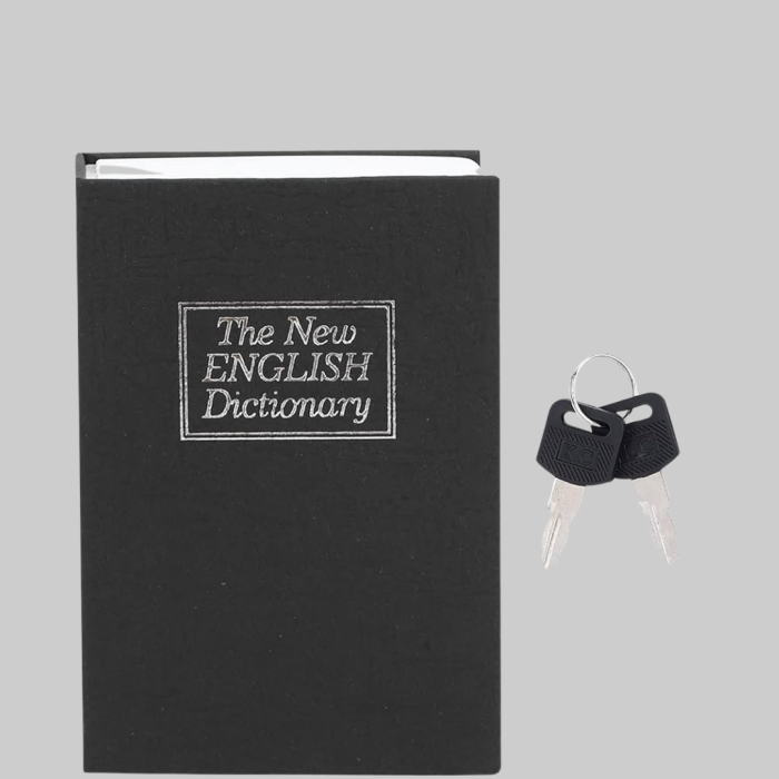 KESGİN MARKET ® Anahtarlı Gizli Kitap Kasa – Metal İç Yapı, Kamuflajlı Sözlük Tasarım