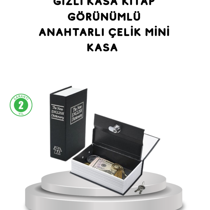 KESGİN MARKET ® Gizli Kitap Kasa – Metal Gövdeli, Anahtarlı