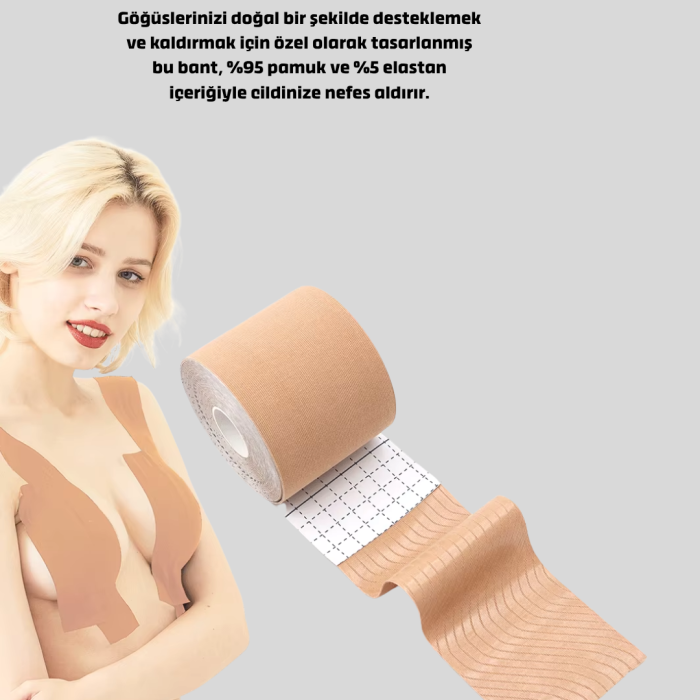 KESGİN MARKET ® Görünmez Destekleyici Göğüs Bandı – Askısız ve Sırtı Açık Kıyafetler İçin