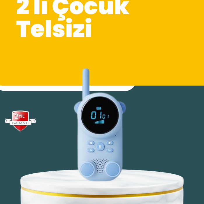 KESGİN MARKET ® LCD Ekranlı Çocuk Telsizi – İki Yönlü Ses, 1-3 km Çekim Mesafesi
