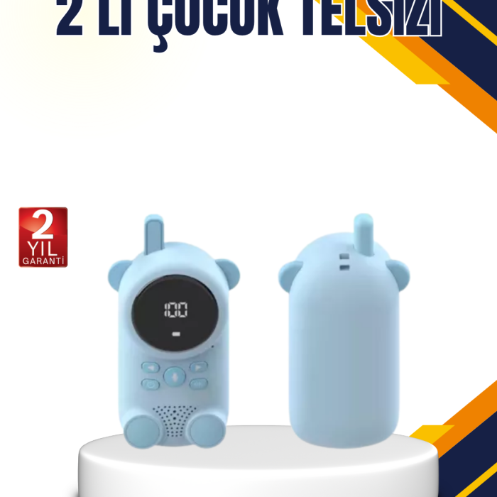 KESGİN MARKET ® Çocuk ve Bebek Telsizi – 22 Kanal, VOX Modu, USB Şarjlı, Renkli Ekran
