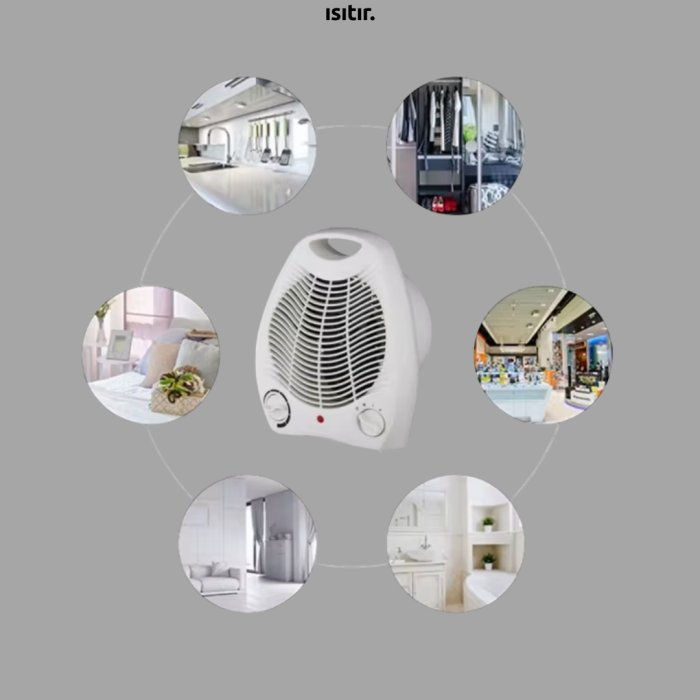 KESGİN MARKET ® Mini Elektrikli Isıtıcı – 2000W Güç, Fanlı Isıtma, 3 Isı Modu