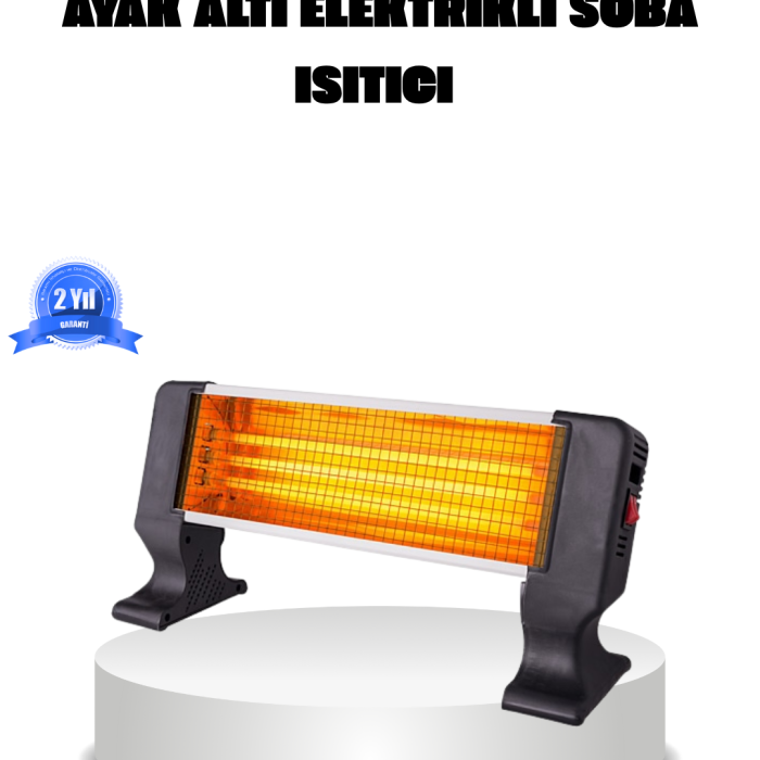 KESGİN MARKET ® 1200 Watt Ayak Isıtıcı – Hızlı Isınma, 2 Yıl Garantili ve Şık Tasarım