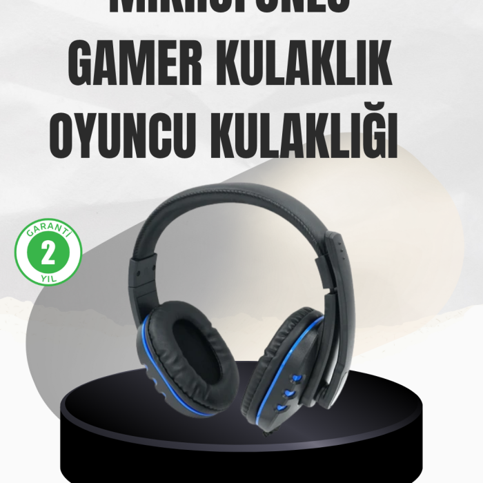 KESGİN MARKET ® Stereo Oyun Kulaklığı – Güçlü Bas, Mikrofonlu ve Konforlu Tasarım