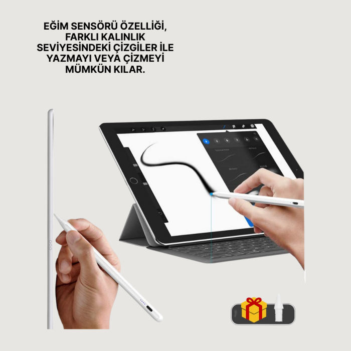 KESGİN MARKET ® Yüksek Hassasiyetli Eğim Sensörlü Dijital Kalem – USB-C Hızlı Şarjlı