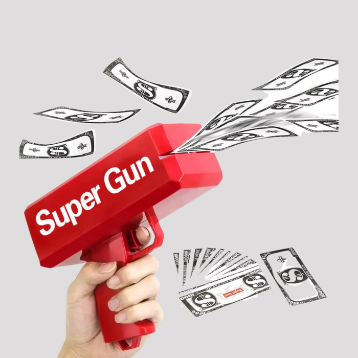 KESGİN MARKET ® Dolar Boyutunda Kâğıt Atışı Yapan Pil ile Çalışan Oyuncak Tabanca