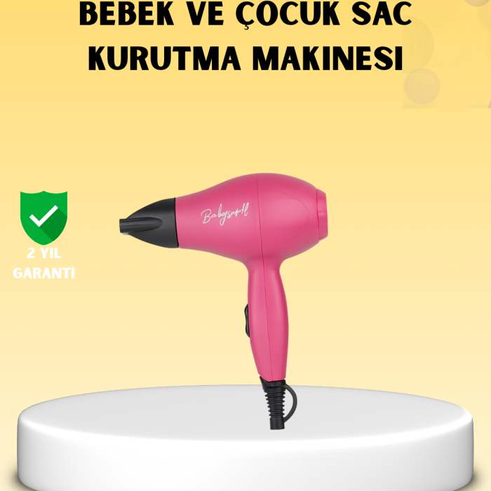 KESGİN MARKET ® Çocuklara Özel Mini Fön Makinesi – 500/1000W Güç – Düşük Gürültü