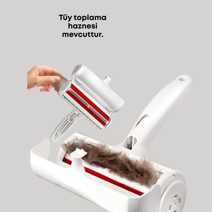 KESGİN MARKET ® Evcil Hayvan Tüy Toplayıcı – Hazneli Pratik Temizlik Aparatı