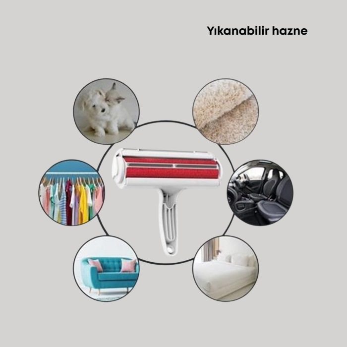 KESGİN MARKET ® Hazneli Kedi Köpek Tüy Temizleyici – Halı, Koltuk ve Kıyafet