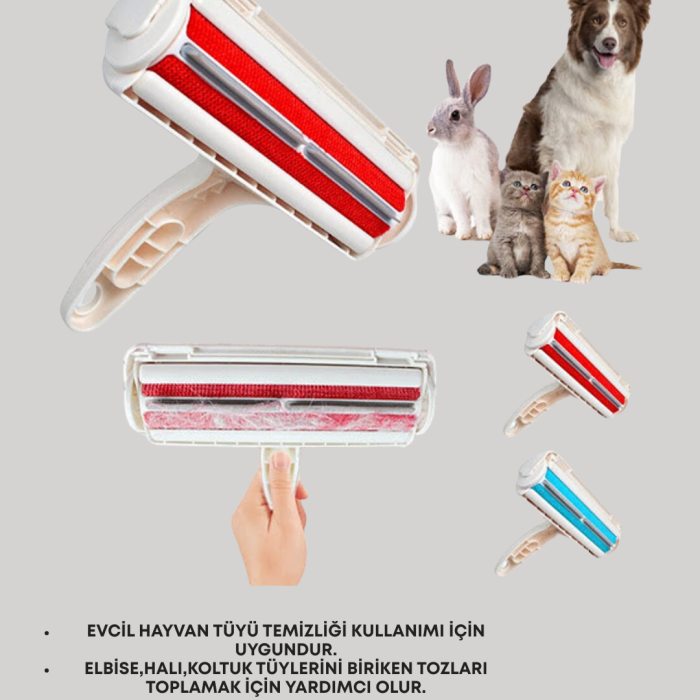 KESGİN MARKET ® Hazneli Kedi Köpek Tüy Temizleyici – Halı, Koltuk ve Kıyafet