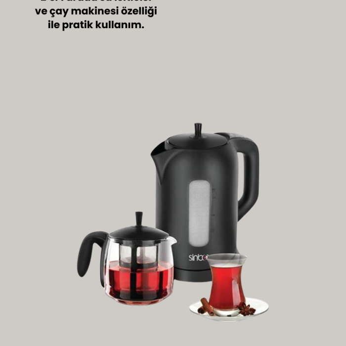KESGİN MARKET ® Sinbo STM 5840 Elektrikli Çay Makinesi 1800 Watt 1,7 Litre