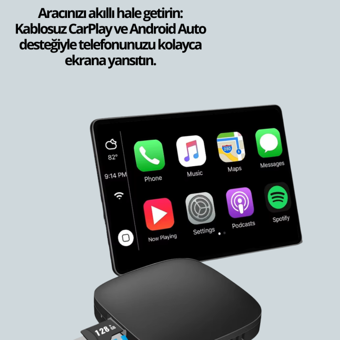 KESGİN MARKET ® Bluetooth 5.0 Kablosuz Android Auto Araç İçi Adaptör
