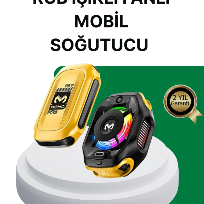 KESGİN MARKET ® 7 Kanatlı Vortex Fanlı Akıllı Telefon Soğutma Aparatı