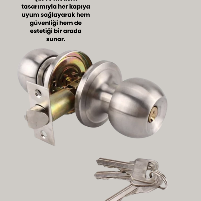 KESGİN MARKET ® Kolay Montajlı Modern Tasarım Topuzlu Kilit