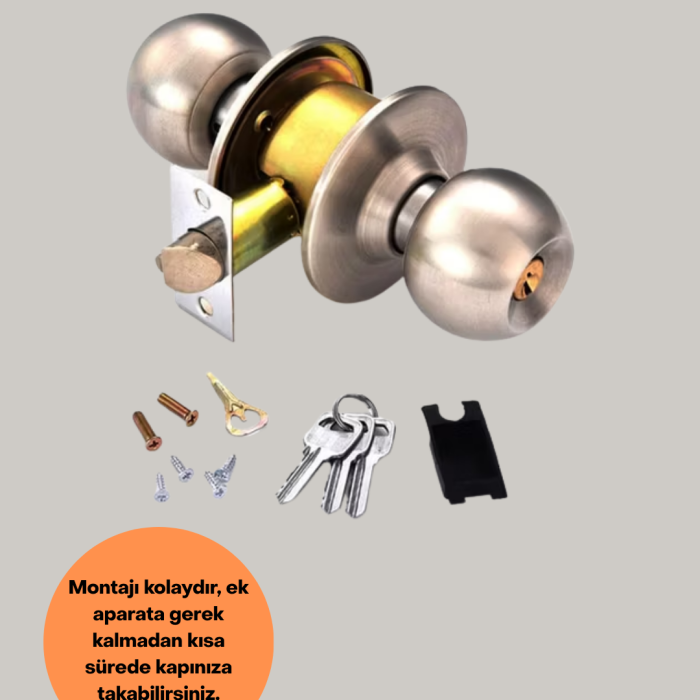 KESGİN MARKET ® Kolay Montajlı Modern Tasarım Topuzlu Kilit