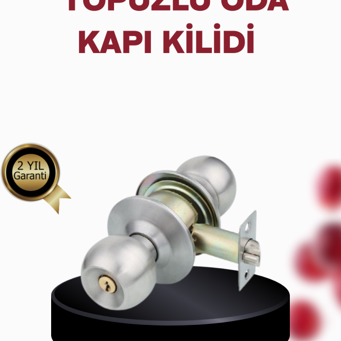 KESGİN MARKET ® Paslanmaz Çelik Dayanıklı Topuzlu Kapı Kilidi