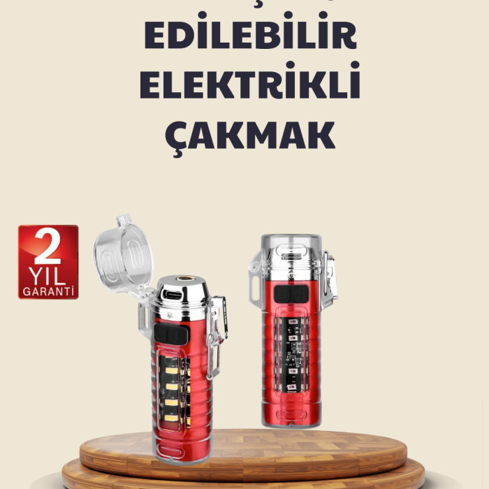 KESGİN MARKET ® Kamp ve Outdoor İçin Çok Amaçlı Çakarlı Elektronik Çakmak