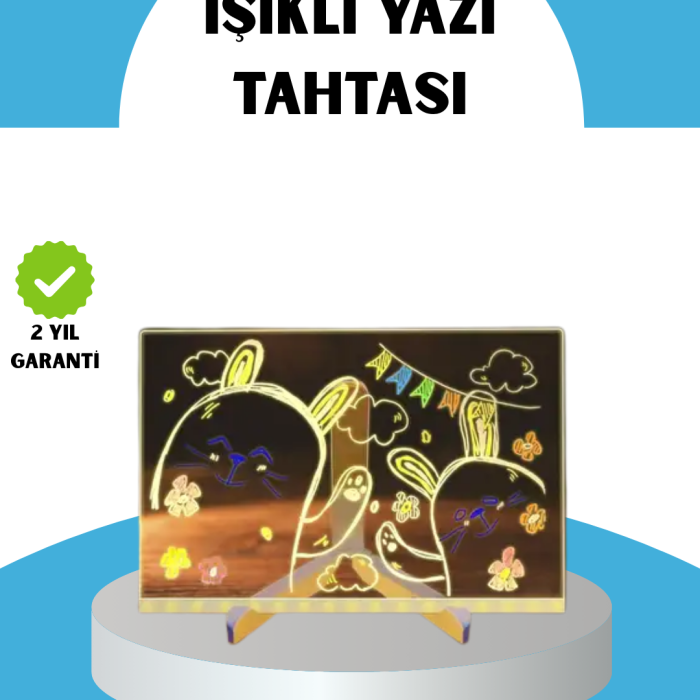 KESGİN MARKET ® Silinebilir LED Mesaj Tahtası 7 Renkli Kalem Dahil