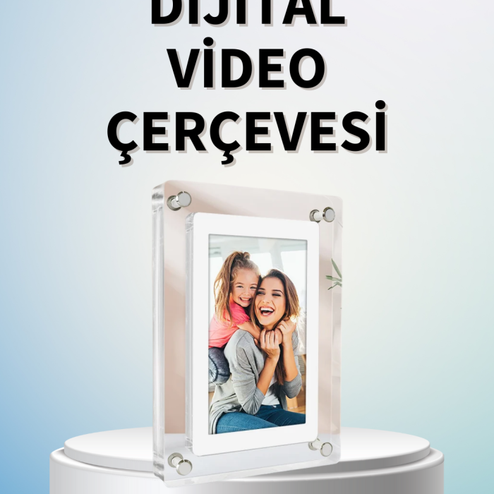 KESGİN MARKET ® Dayanıklı ve Hafif Tasarım – 7 İnç Dijital Fotoğraf Çerçevesi Ev ve Ofis İçin