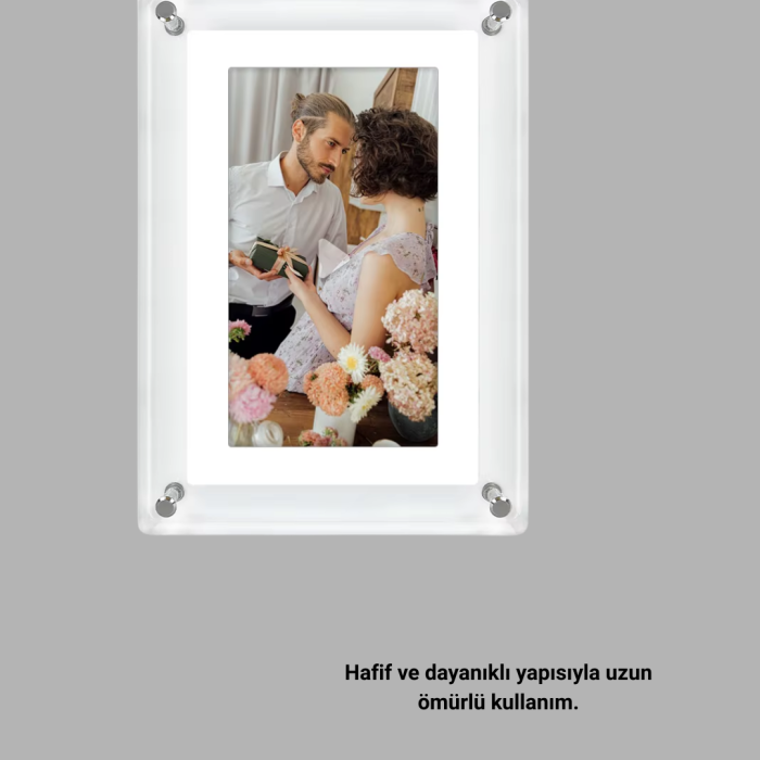 KESGİN MARKET ® Dayanıklı ve Hafif Tasarım – 7 İnç Dijital Fotoğraf Çerçevesi Ev ve Ofis İçin