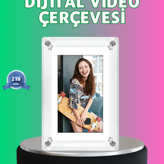 KESGİN MARKET ® 450 Nit Yüksek Parlaklık 7 İnç Dijital Resim Çerçevesi – Her Açıdan Net Görüntü