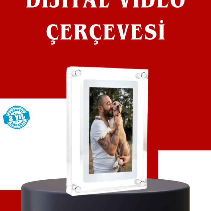 KESGİN MARKET ® Çift Stereo Hoparlörlü 7 İnç Dijital Fotoğraf Çerçevesi – Zengin Ses Deneyimi