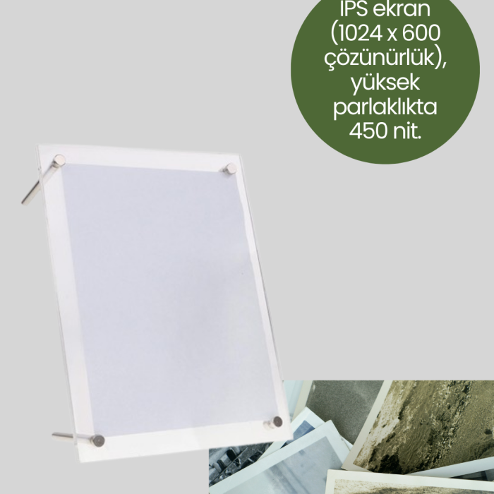 KESGİN MARKET ® 1024x600 Çözünürlüklü 7 İnç Dijital Görüntü Çerçevesi – Canlı ve Net Ekran