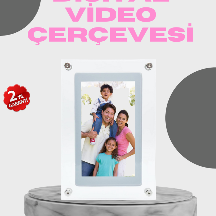 KESGİN MARKET ® 7 İnç IPS Ekranlı Dijital Çerçeve – Yüksek Parlaklık ve 4GB Dahili Hafıza