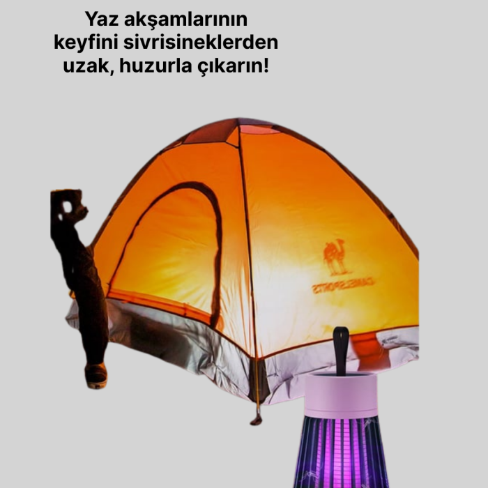 KESGİN MARKET ® Kamp ve Bahçe İçin Şarjlı Böcek Kovucu Lamba