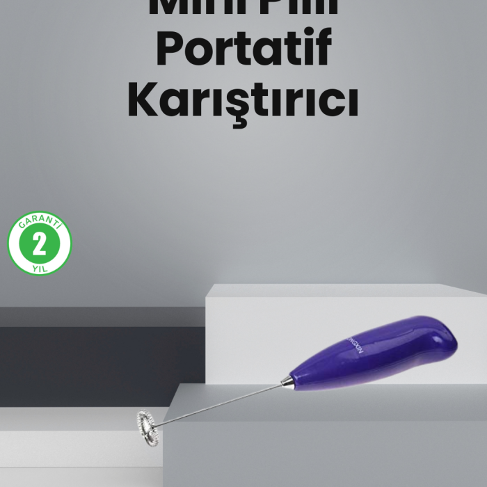 KESGİN MARKET ® Mutfak İçin Mini El Mikseri – Kahve, Süt, Krema ve Sos Karıştırıcı