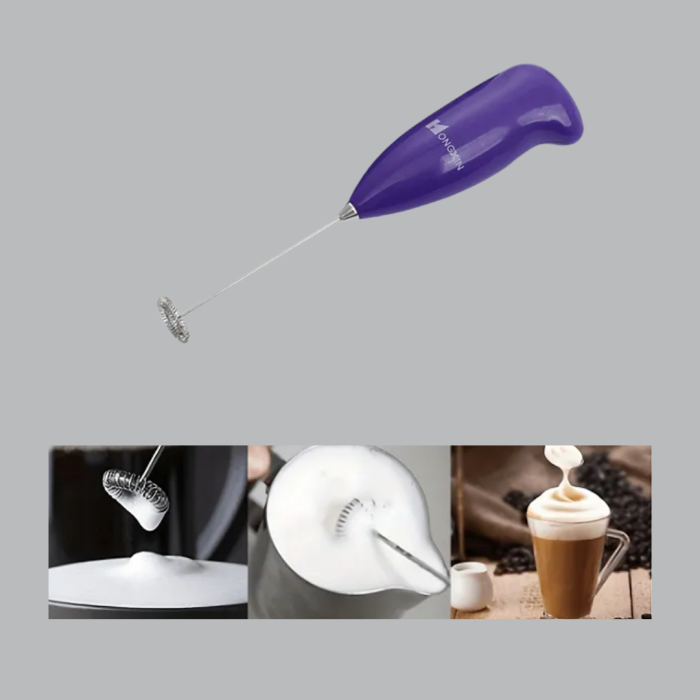 KESGİN MARKET ® Frappe ve Cappuccino Maker – Taşınabilir Pilli Köpürtücü Mikser