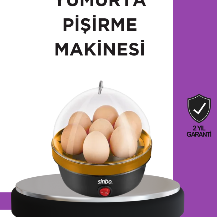 KESGİN MARKET ® 7 Yumurta Kapasiteli Buharlı Yumurta Pişirme Cihazı Sesli Uyarılı