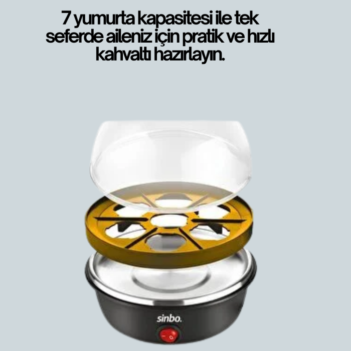 KESGİN MARKET ® Elektrikli Yumurta Pişirme Makinesi 7 Yumurta Kapasiteli