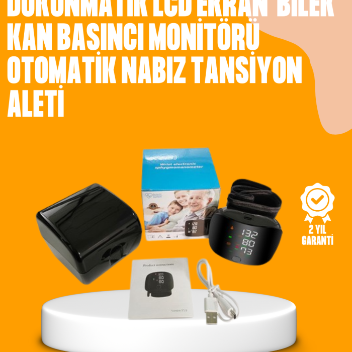 KESGİN MARKET ® Dijital bilekten tansiyon ölçüm cihazı LCD
