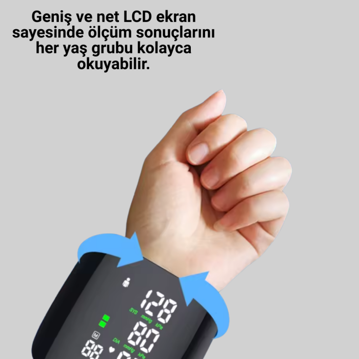 KESGİN MARKET ® Dijital bilekten tansiyon ölçüm cihazı LCD