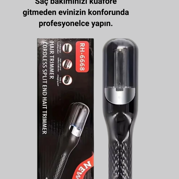 KESGİN MARKET ® RH-6668 Şarjlı Taşınabilir Otomatik Saç Düzeltici Elektrikli Saç Kesme Makinesi
