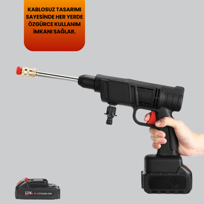 KESGİN MARKET ® 2025 Model 48V Şarjlı Basınçlı Yıkama Tabancası Orijinal Seri
