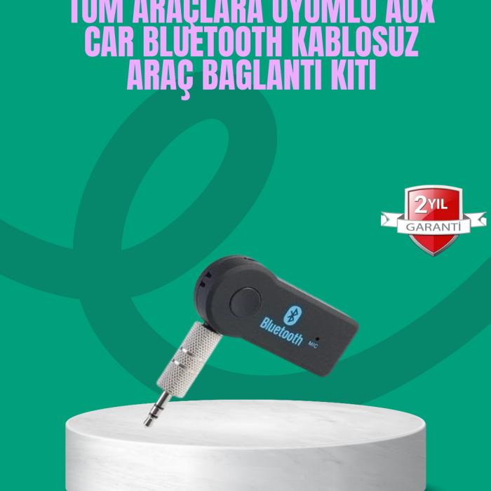 KESGİN MARKET ® Taşınabilir Bluetooth AUX Araç Müzik ve Konuşma Kiti