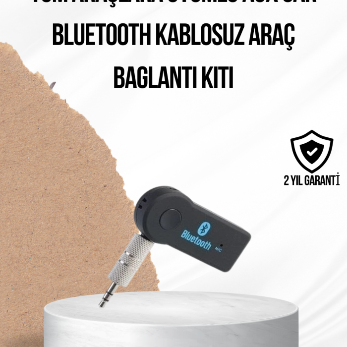 KESGİN MARKET ® Araç İçi Bluetooth AUX Adaptörü ve Telefon Görüşme Cihazı