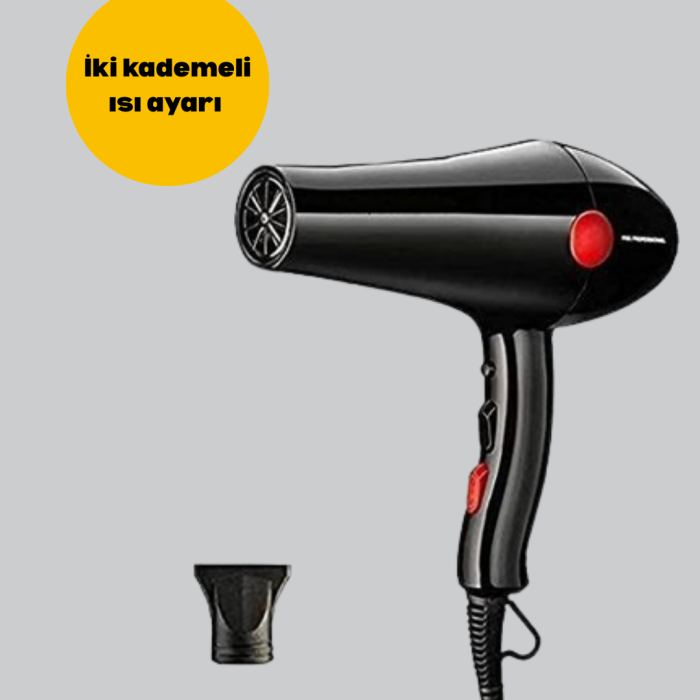 KESGİN MARKET ® 2200W Güçlü Motorlu Ergonomik Fön Makinesi