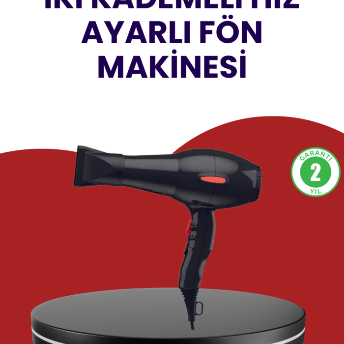 KESGİN MARKET ® Profesyonel 2200W Saç Kurutma Makinesi Yüksek Performans