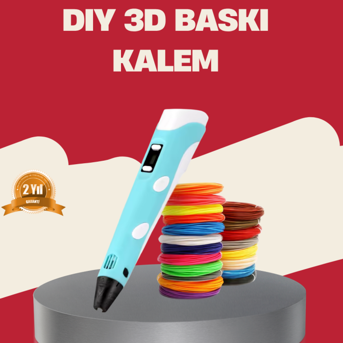 KESGİN MARKET ® Çocuklar İçin Güvenli 3D Yazıcı Kalem