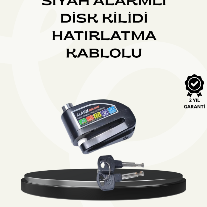 KESGİN MARKET ® Çift Modlu 110dB Alarmlı Disk Kilidi Suya Dayanıklı