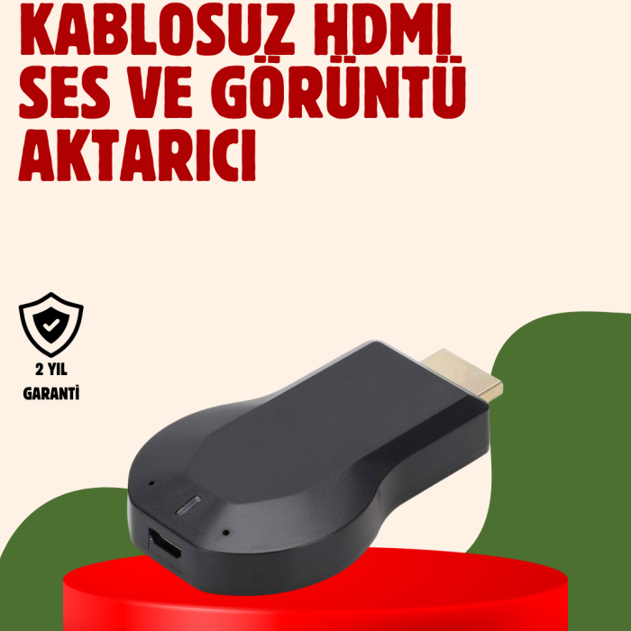 KESGİN MARKET ® Küçük Boyutlu TV Dongle – Cep Boyutunda 1080p Ekran Yansıtıcı