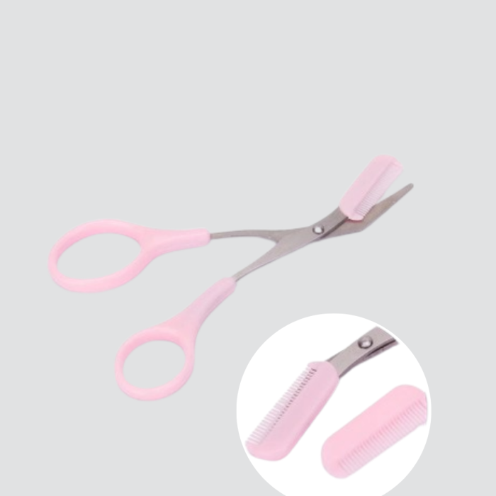 KESGİN MARKET ® Tarak ve Fırça Başlıklı Kaş Şekillendirme Makası